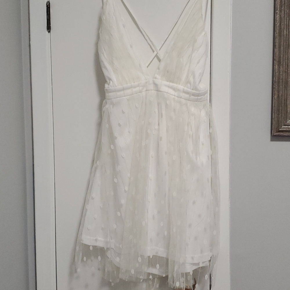 White tulle dress
